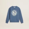 Kids’ blue sweatshirt with white embossed patches