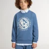 Kids’ blue sweatshirt with white embossed patches