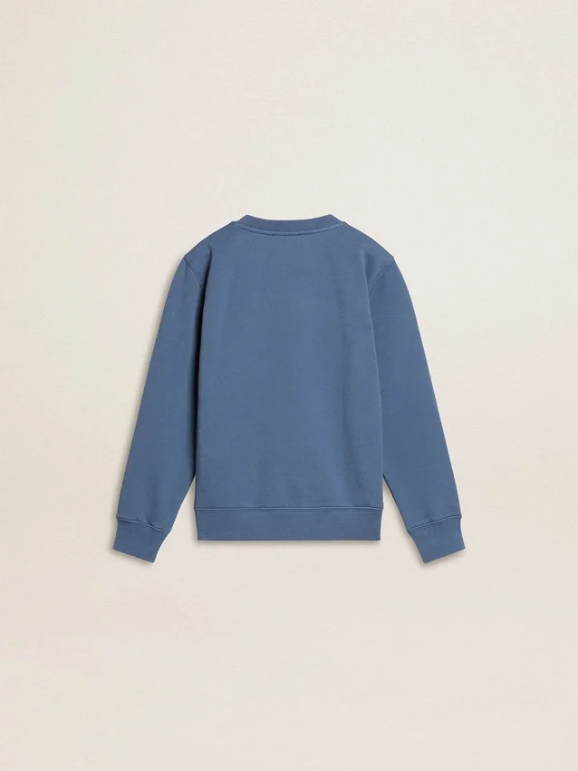 Kids’ blue sweatshirt with white embossed patches