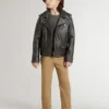 Kids’ chinos in tobacco-colored cotton