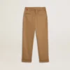 Kids’ chinos in tobacco-colored cotton