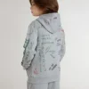 Kids’ gray sweatshirt with multicolor printed lettering