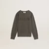 Kids’ gray sweatshirt with raised logo