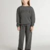 Kids’ gray sweatshirt with raised logo