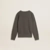 Kids’ gray sweatshirt with raised logo