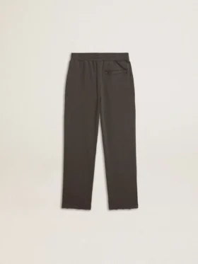 Kids’ military-green jogging pants with embroidery