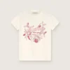 Kids' white cotton T-shirt with “Frutteria Golden” print