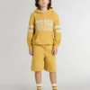 Kids’ yellow sweatshirt with vintage print