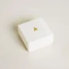 Letter D charm in gold-colored brass with crystals