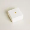 Letter G charm in gold-colored brass with crystals