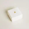 Letter I charm in gold-colored brass with crystals