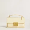 Letter I charm in gold-colored brass with crystals