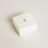 Letter J charm in gold-colored brass with crystals