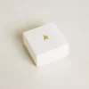 Letter L charm in gold-colored brass with crystals