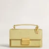 Letter N charm in gold-colored brass with crystals