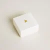 Letter O charm in gold-colored brass with crystals