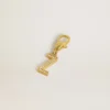 Letter Z charm in gold-colored brass with crystals