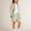 Light green shorts with white star