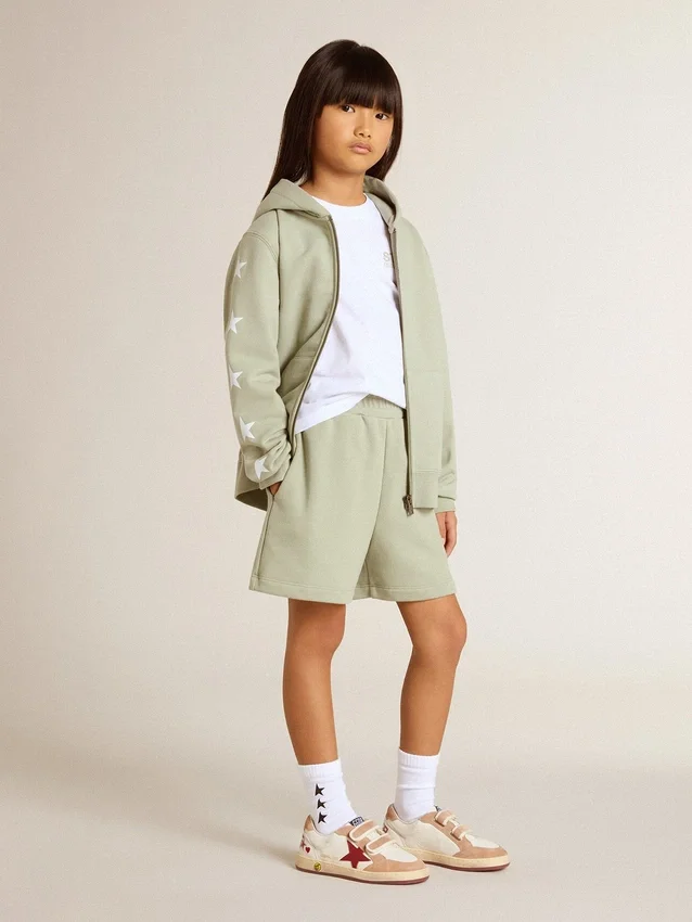 Light green shorts with white star