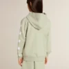 Light green sweatshirt with zip fastening