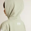 Light green sweatshirt with zip fastening