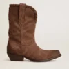 Low Women’s boots in dark brown washed suede