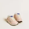 Marathon Junior in pink nylon with printed star and leather heel tab