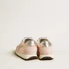 Marathon Junior in pink nylon with printed star and leather heel tab