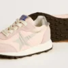 Marathon Young in pink nylon with printed star and leather heel tab