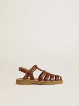 Maxime Junior sandals in brown leather