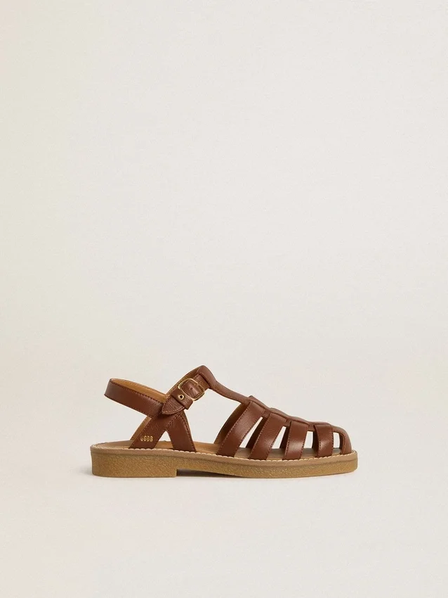 Maxime Junior sandals in brown leather