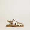 Maxime Junior sandals in gold leather