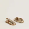 Maxime Junior sandals in gold leather