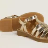 Maxime Junior sandals in gold leather