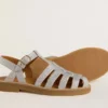 Maxime Junior sandals in silver micro-glitter