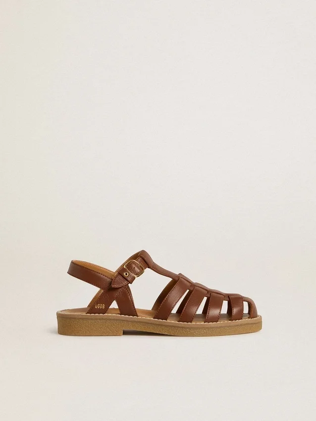 Maxime Young sandals in brown leather