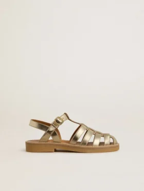 Maxime Young sandals in gold leather