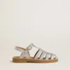 Maxime Young sandals in silver micro-glitter