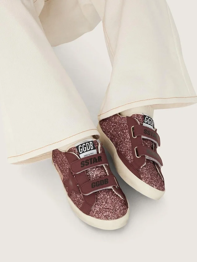 Maxime Young sandals in silver micro-glitter