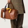 Medium Vita Bag in light brown leather with charms and silver details
