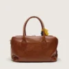 Medium Vita Bag in light brown leather with charms and silver details