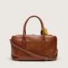 Medium Vita Bag in light brown leather with charms and silver details