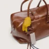 Medium Vita Bag in light brown leather with charms and silver details