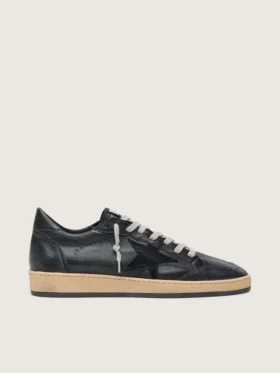 Men’s Ball Star in black nappa with suede star and nappa heel tab
