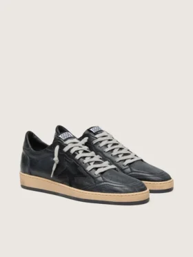 Men’s Ball Star in black nappa with suede star and nappa heel tab