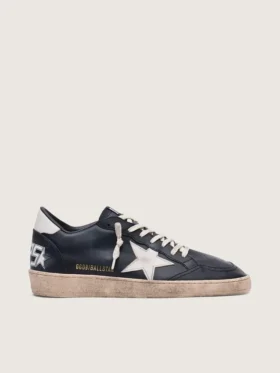 Men's Ball Star in black nappa with white leather star and heel tab