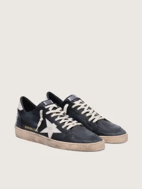 Men’s Ball Star in black nappa with white leather star and heel tab