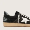 Men's Ball Star in black suede with white leather star
