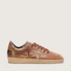 Men's Ball Star in brown leather with beige suede star and beads
