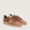 Men's Ball Star in brown leather with beige suede star and beads